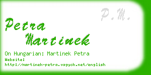 petra martinek business card